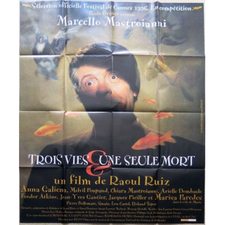 AFFICHE FILM : affiche de cinéma du film "Trois  vies et une seule mort" de 1996 dimension 115 x 158 cm (E012)