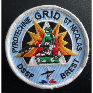 MARINE : insigne tissé du GRID Pyrotechnie St Nicolas DSSF BREST
