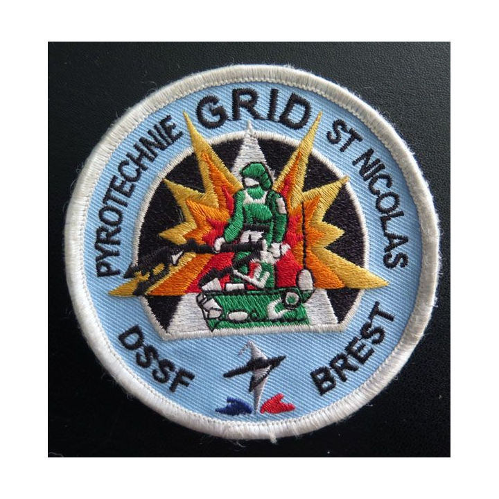 MARINE : insigne tissé du GRID Pyrotechnie St Nicolas DSSF BREST