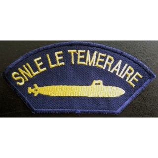 MARINE : Insigne patch écusson tissu de manche SNLE LE TEMERAIRE