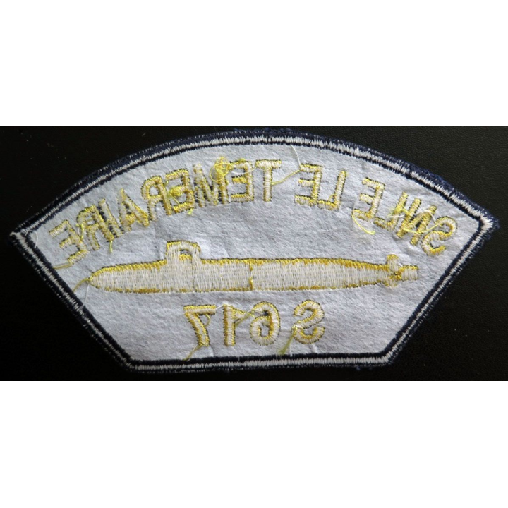MARINE : Insigne patch écusson tissu de manche SNLE LE TEMERAIRE S 617