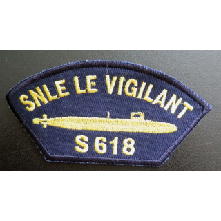 MARINE Insigne patch écusson tissu de manche SNLE LE Vigilant S 618