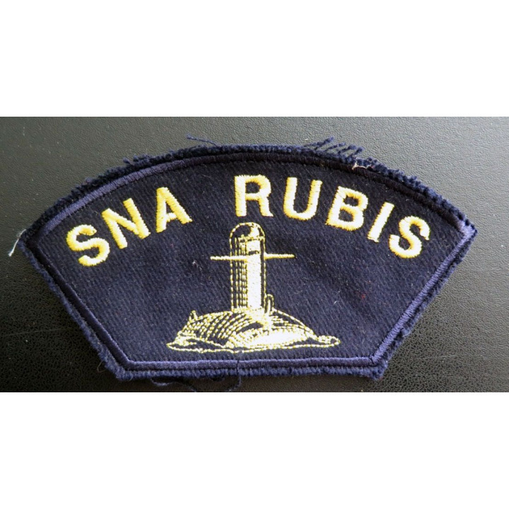 MARINE : Insigne patch écusson tissu de manche SNA RUBIS