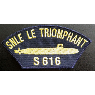 MARINE : Insigne patch écusson tissu manche SNLE LE TRIOMPHANT S 616