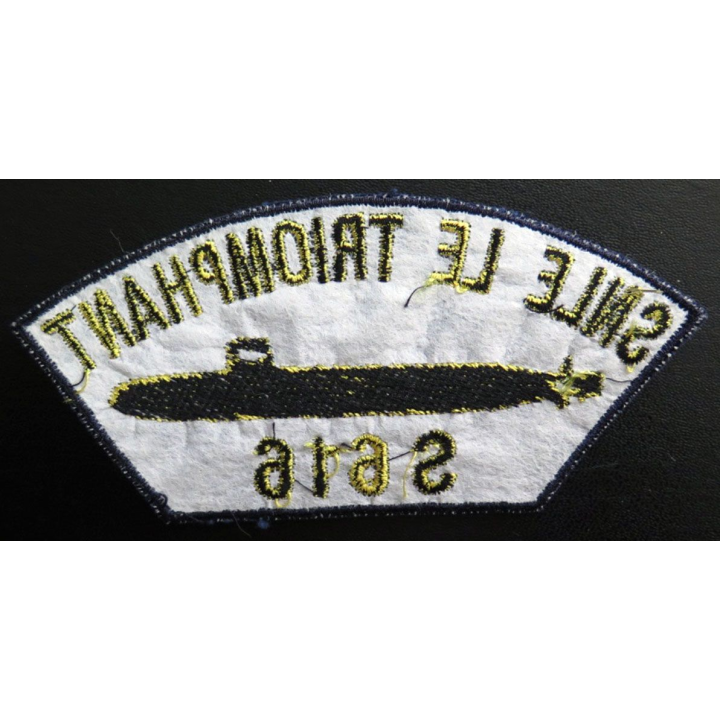 MARINE : Insigne patch écusson tissu manche SNLE LE TRIOMPHANT S 616