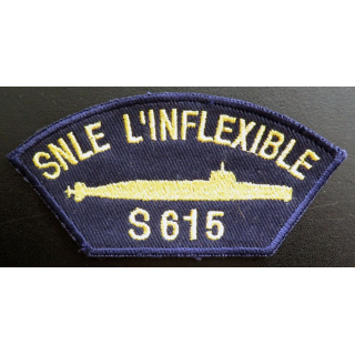 MARINE : Insigne patch écusson tissu de manche SNLE L'INFLEXIBLE S 615
