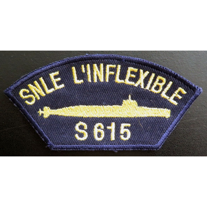 MARINE : Insigne patch écusson tissu de manche SNLE L'INFLEXIBLE S 615