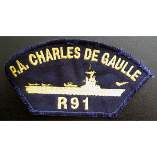 MARINE : Insigne patch écusson tissu manche PA Charles de Gaulle R 91