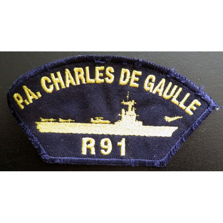 MARINE : Insigne patch écusson tissu manche PA Charles de Gaulle R 91