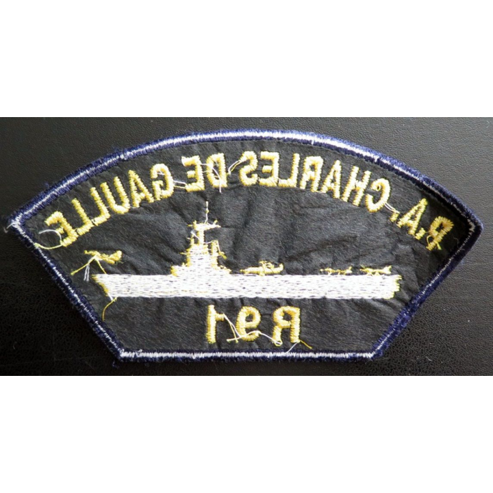 MARINE : Insigne patch écusson tissu manche PA Charles de Gaulle R 91