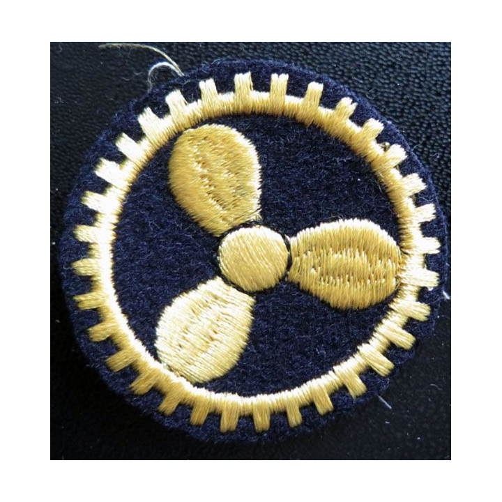 patch écusson tissu de spécialité mécanicien officier marinier