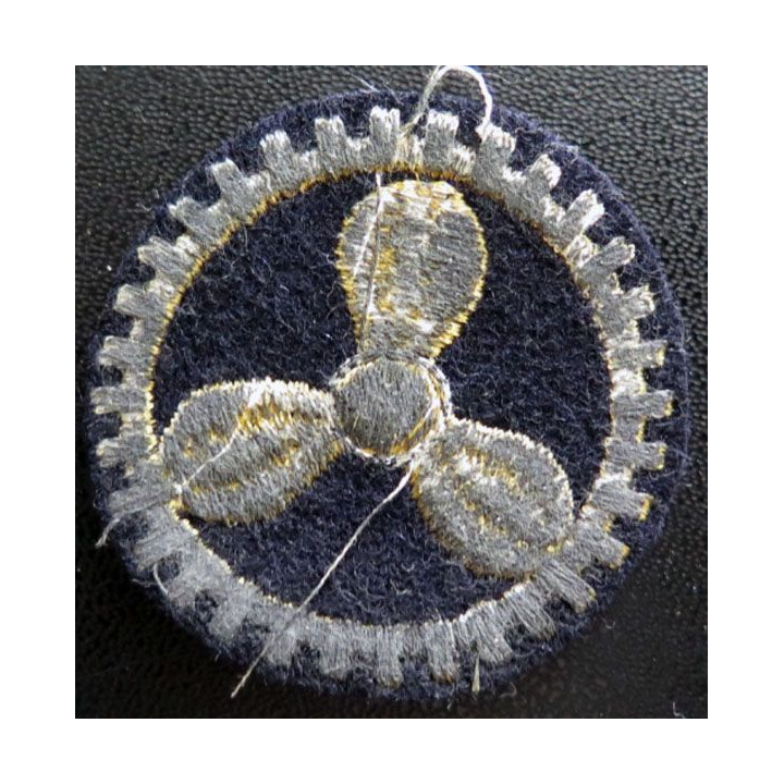 patch écusson tissu de spécialité mécanicien officier marinier