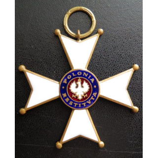 POLOGNE : croix de commandeur de la Polonia Restituta 1° modèle 1918