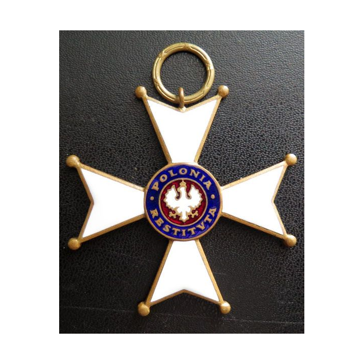 POLOGNE : croix de commandeur de la Polonia Restituta 1° modèle 1918
