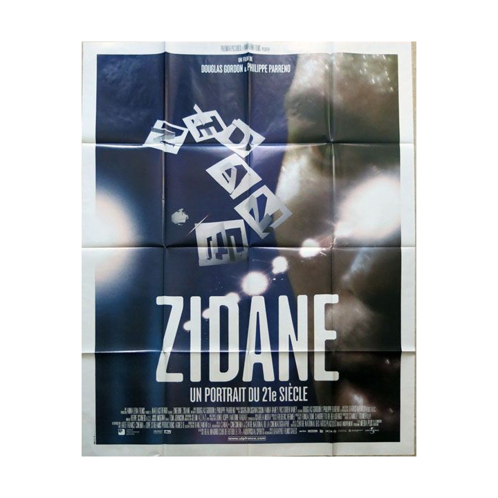 AFFICHE FILM : affiche de cinéma du film "Zidane, un portrait du 21° siècle " 2006 dimension 115 x 158 cm (E015)