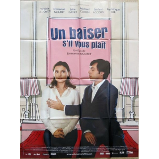 AFFICHE FILM : affiche de cinéma du film "Un baiser s'il vous plaît" de 2007 dimension 115 x 158 cm (E009)