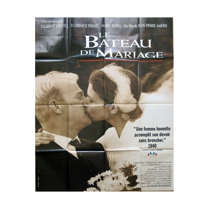 AFFICHE FILM : affiche de cinéma du film "Le Bateau de mariage" de 1994 dimension 115 x 158 cm (E017)