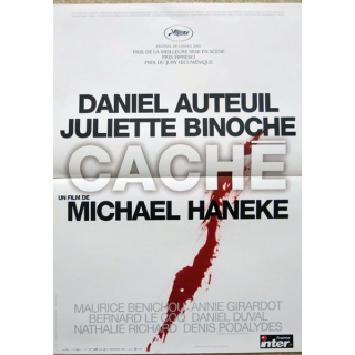 AFFICHE FILM : affiche de cinéma du film "Caché" 2005 dimension 115 x 158 cm (E017)