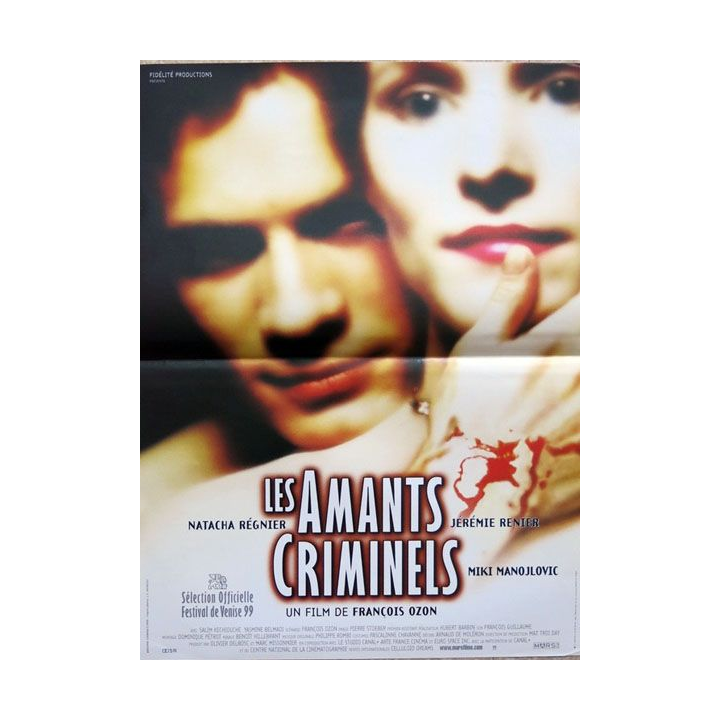 AFFICHE FILM : affiche de cinéma du film "Les amants criminels" 1999 dimension 40 x 54 cm (E039)