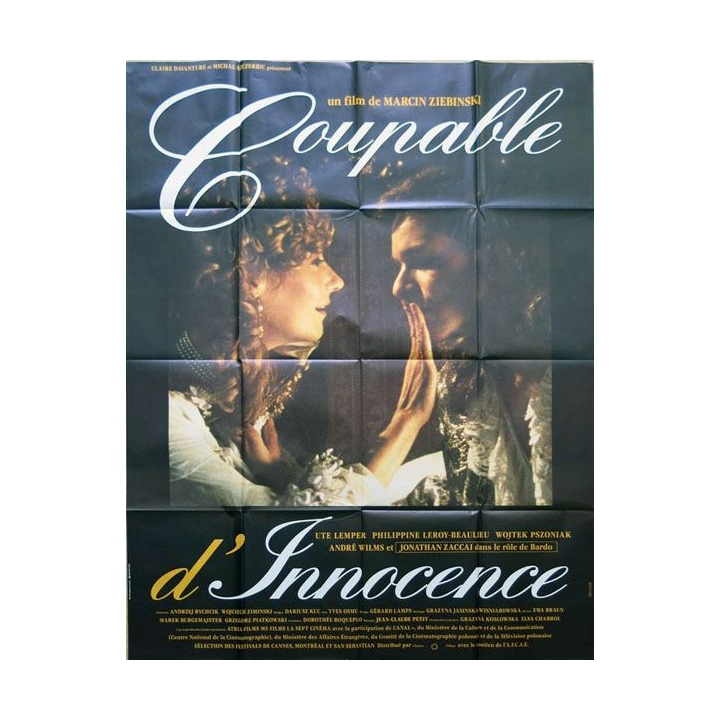 AFFICHE FILM : affiche de cinéma du film "Coupable d'innocence" de 1992 dimension 115 x 158 cm (E012)