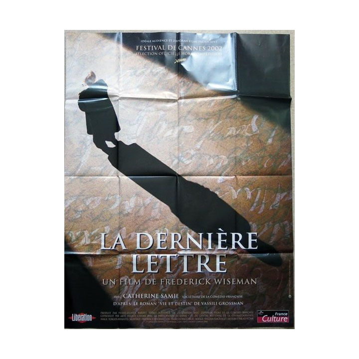 AFFICHE FILM : affiche de cinéma du film "La dernière lettre" de 2002 dimension 115 x 158 cm (E007)