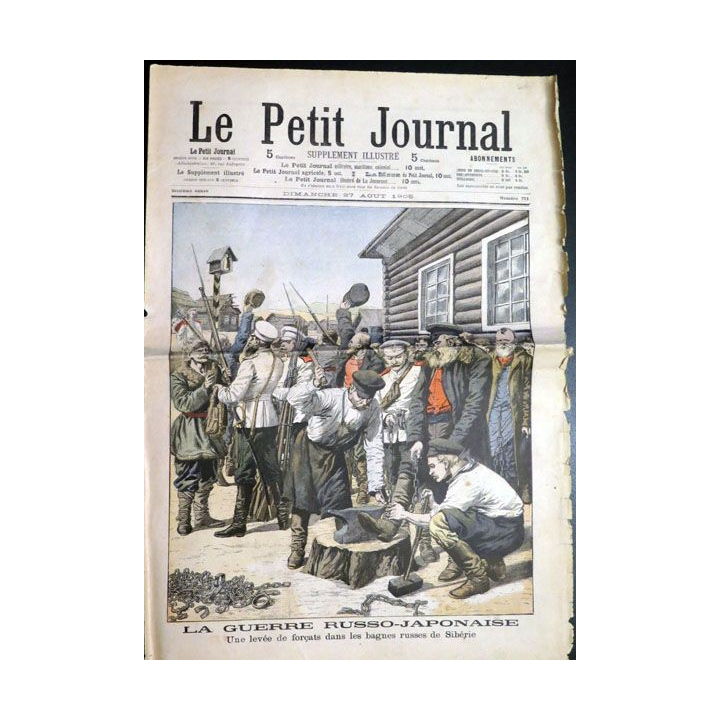 Le petit journal N° 771 dimanche 27 août 1905 Guerre russo japonaise 