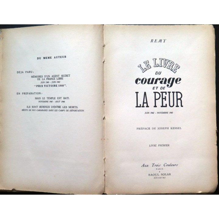 Le livre du courage et de la peur de Rémy Ed aux trois couleurs Tome 1 