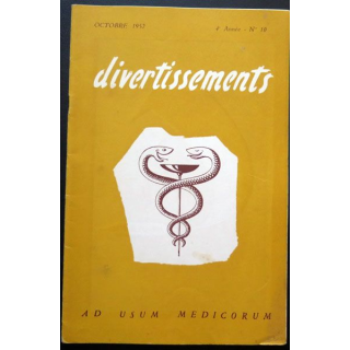 Divertissements n° 10 Octobre 1952 Ad usum medicorum