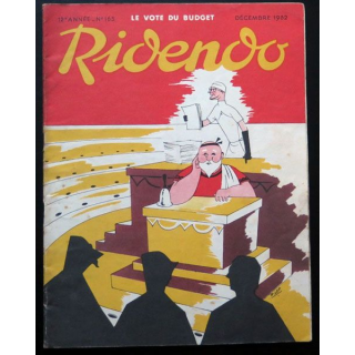 Ridendo n° 165 - Décembre 1952 Humour Vote du Budget  érotique