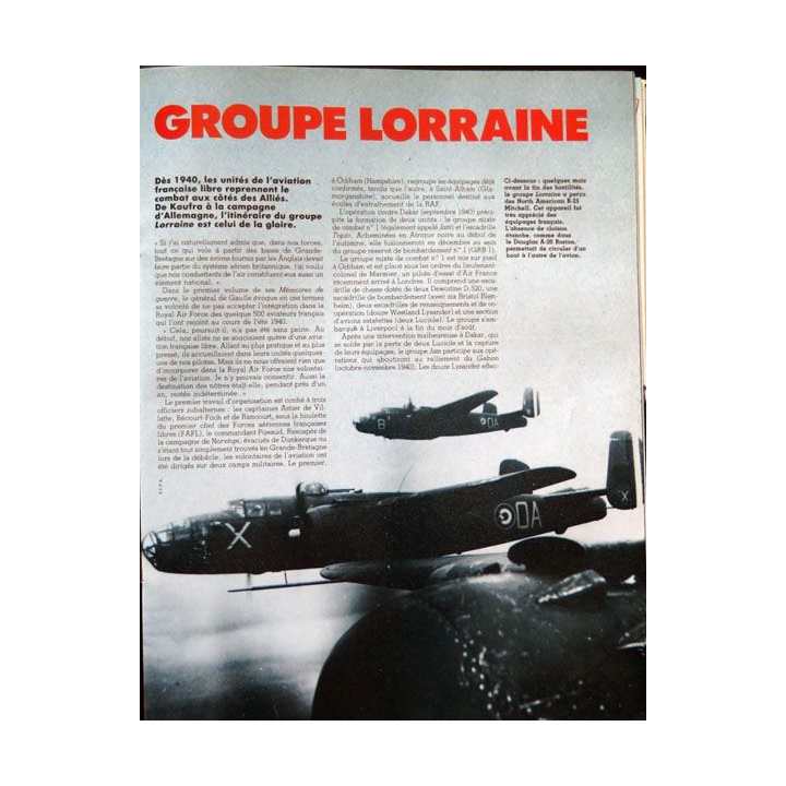 Troupes d'Elite volume n° 12 sur l'Aviation baron rouge cobra lorraine