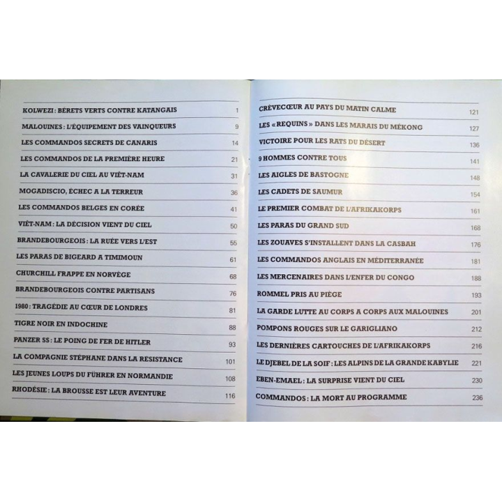 Troupes d'Elite volume n° 1 sur commandos, plongeurs et parachutistes