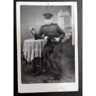 URSS : photo 7,9 x 11,7 cm soldat de l'armée de l'air soviétique 1951 