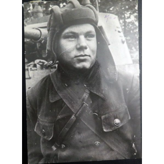 URSS : photo 16,5 x 23,5 cm Soldat des troupes blindées 1939