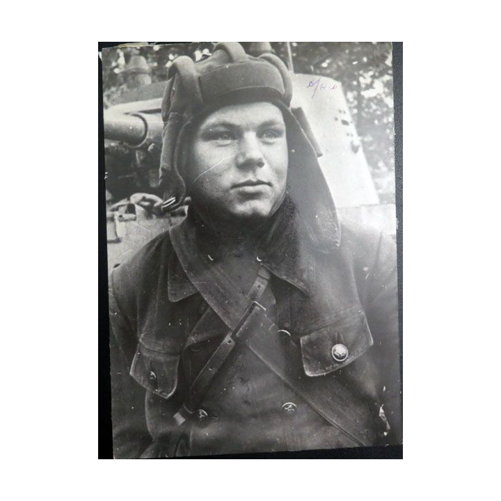 URSS : photo 16,5 x 23,5 cm Soldat des troupes blindées 1939