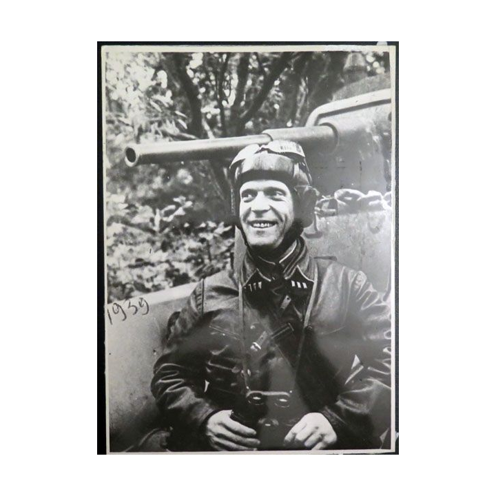 URSS : photo 23,3 x 16,3 cm Commissaire du régiment blindé soviétique1939
