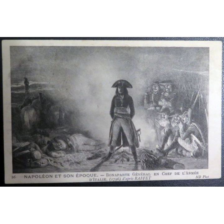 Carte postale Bonaparte général en chef de l'armée d'italie 1796 