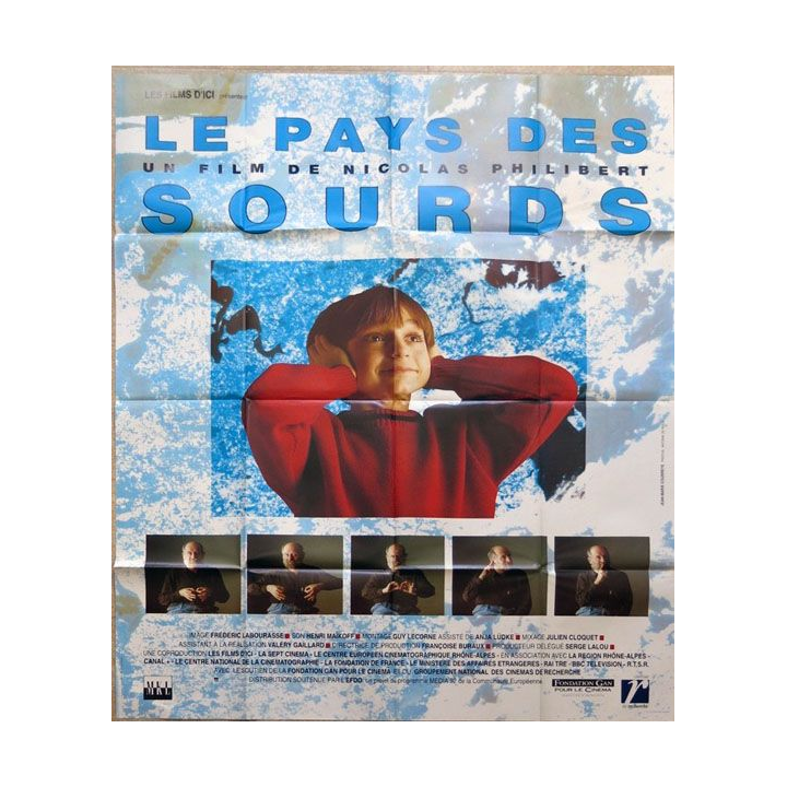 AFFICHE FILM : affiche de cinéma du film "Le Pays des sourds" 1992 dimension 115 x 158 cm (E022)