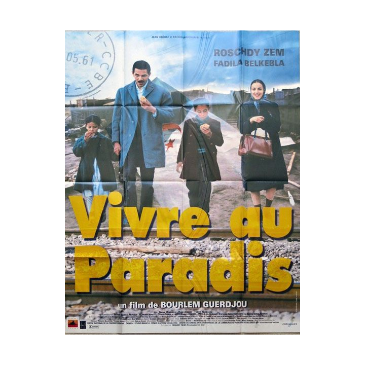 AFFICHE FILM : affiche de cinéma du film "Vivre au paradis" de 1999 dimension 40 x 53,5 cm (E006)