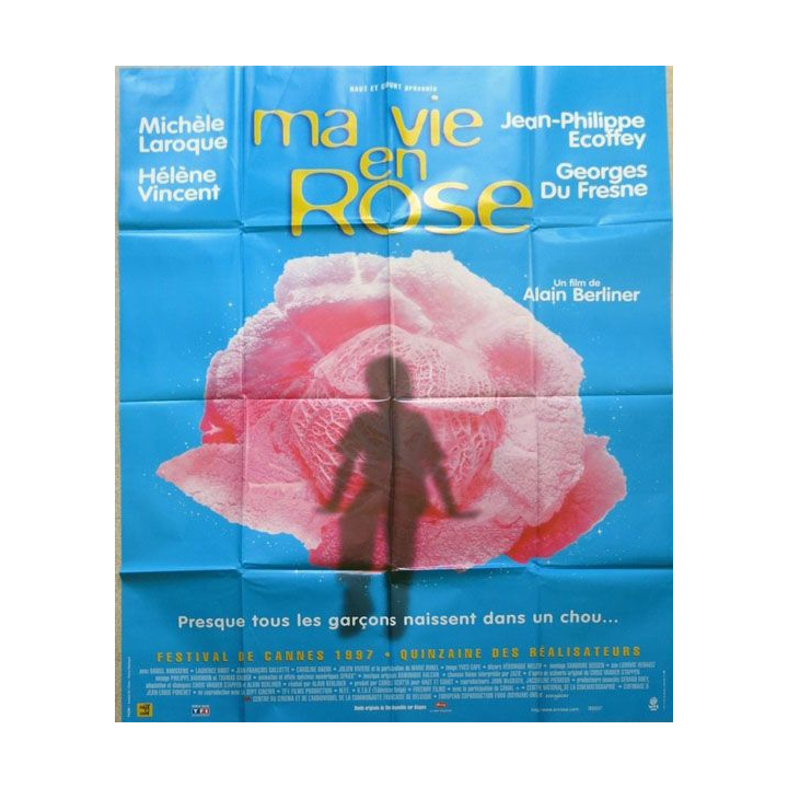 AFFICHE FILM : affiche de cinéma du film "Ma vie en rose"de 1996 dimension 115 x 158 cm (E017)