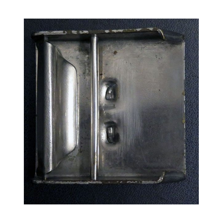 GENDARMERIE : boucle de ceinturon de la gendarmerie  argentée 5,5 x 5,3 cm