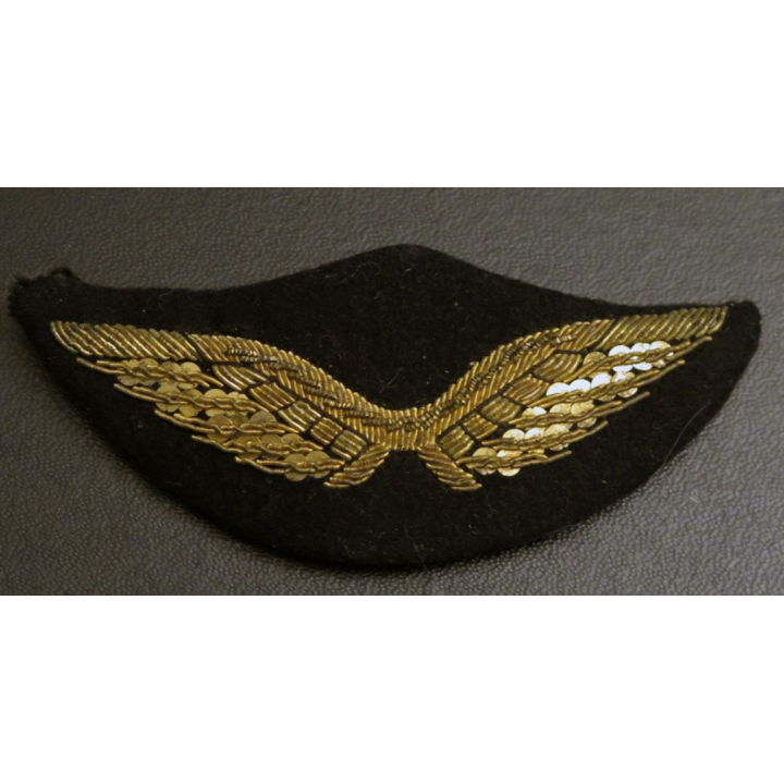 AIR : insigne tissu de casquette de l'armée de l'air en cannetille 