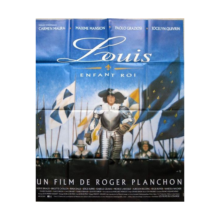 AFFICHE FILM : affiche de cinéma du film "Louis, enfant roi" 1993 dimension 115 x 158 cm (E016)