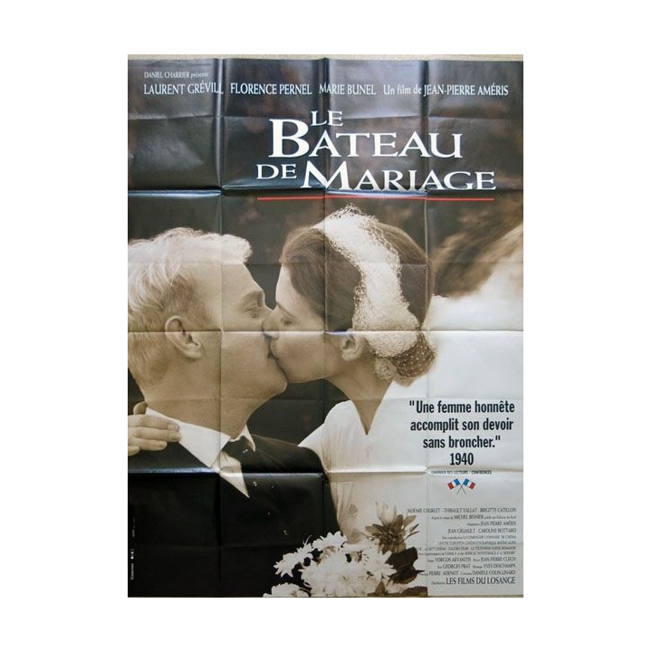 AFFICHE FILM : affiche de cinéma du film "Le Bateau de mariage" de 1994 dimension 115 x 158 cm (E024)