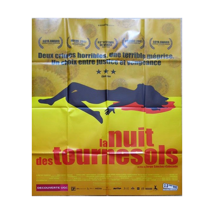 AFFICHE FILM : affiche de cinéma du film "La nuit des tournesols" 2007 dimension 115 x 158 cm (E025)