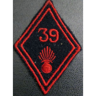 LOSANGE DE BRAS MODÈLE 45 : 39° régiment d'infanterie troupe