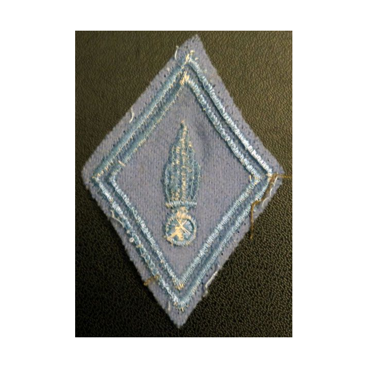 LOSANGE DE BRAS MODÈLE 45 : régiment de matériel troupe bleu clair