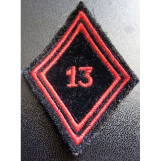 LOSANGE DE BRAS MODÈLE 45 :  13° régiment du génie troupe sur scratch