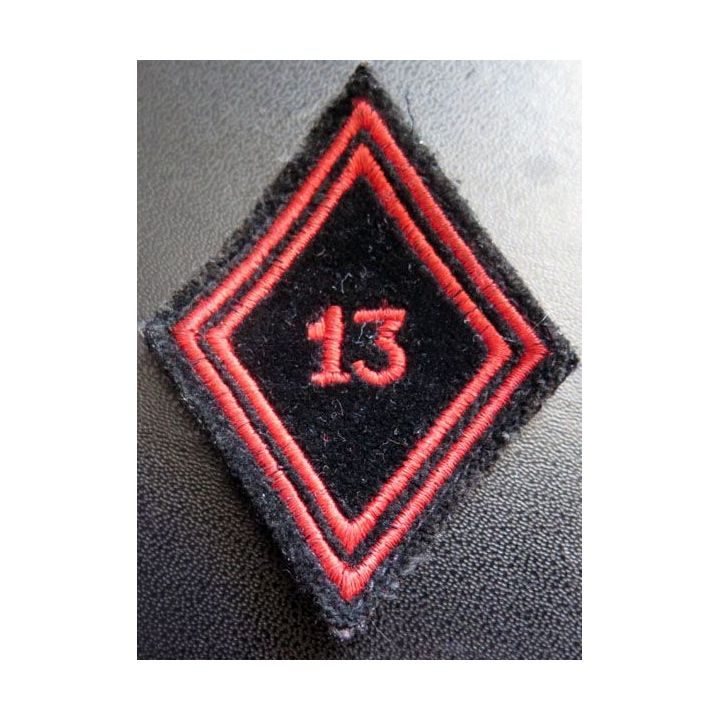 LOSANGE DE BRAS MODÈLE 45 :  13° régiment du génie troupe sur scratch
