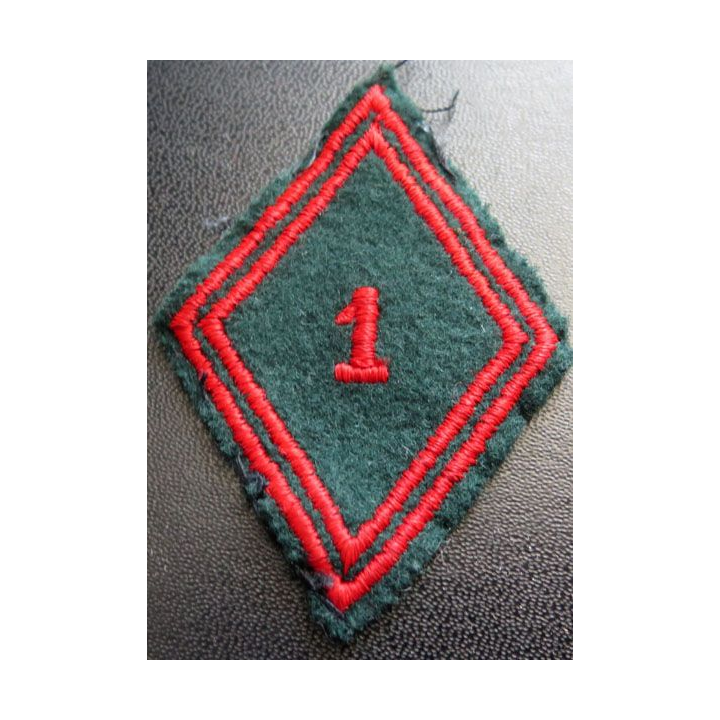 LOSANGE DE BRAS MODÈLE 45 : 1° régiment du train troupe