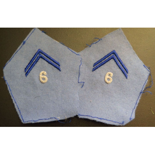Paire de soutache ( insigne de col ) du 6° régiment de Hussards